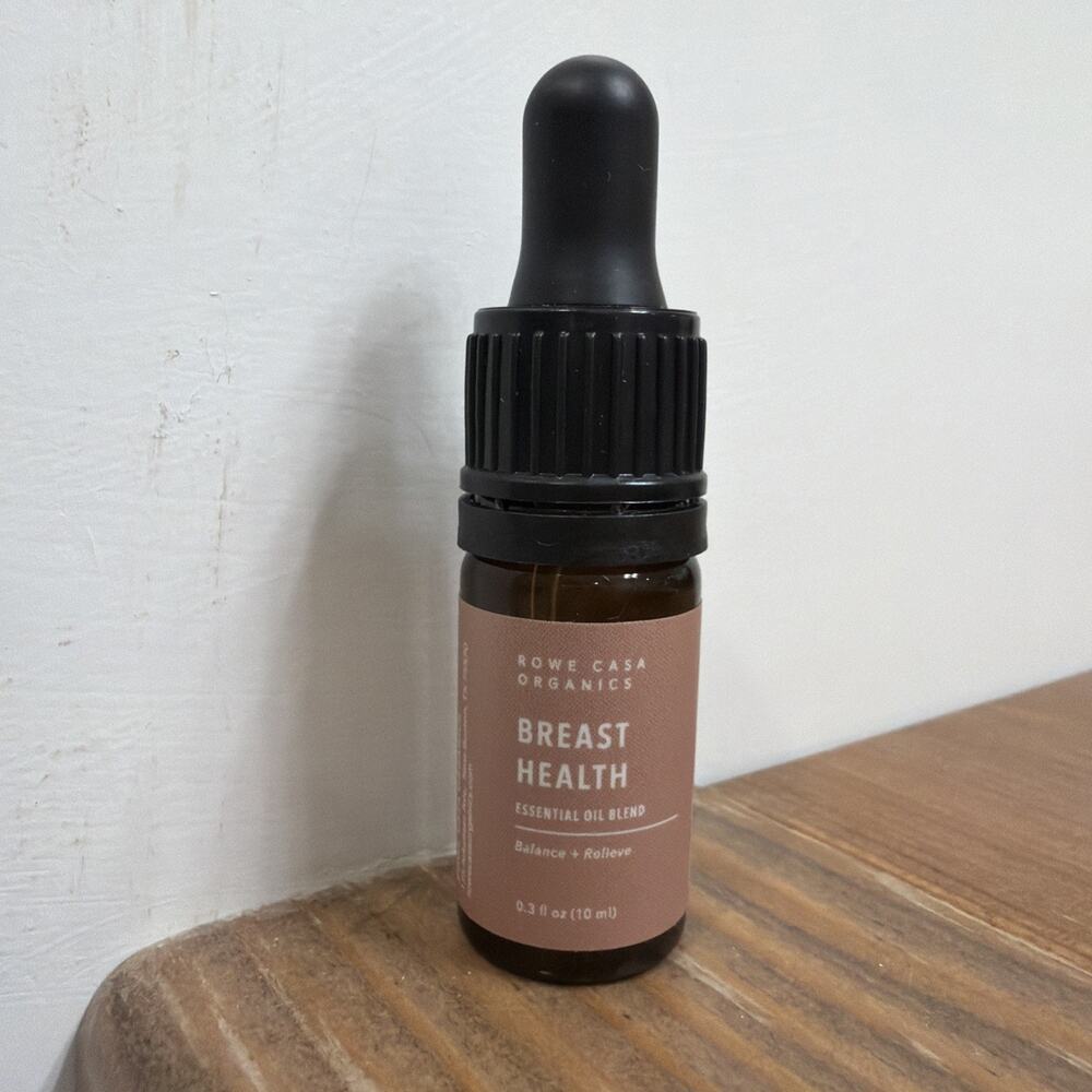 Rowe Casa Organics Breast Health Essential Oil Blend. Brand New. Never Opened